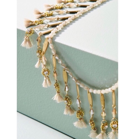 Serefina Miranda Bib Necklace Neutral Motif NWT - Picture 2 of 8